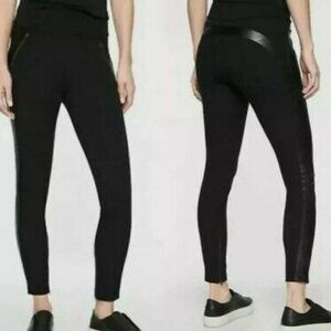 Athleta Sienna Ankle Pants Black Faux Leather